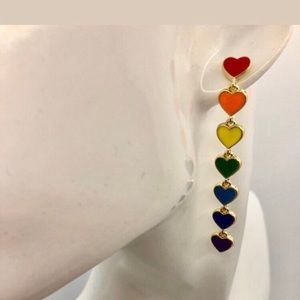 Rainbow Hearts Earrings ❤️💜🧡💚💙💛